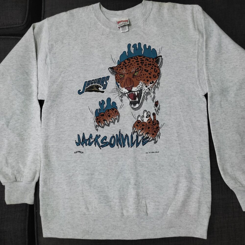 Nutmeg Jacksonville Jaguars 1994 Banned Logo NFL Sweatshirt Mens XL 90s Vintage